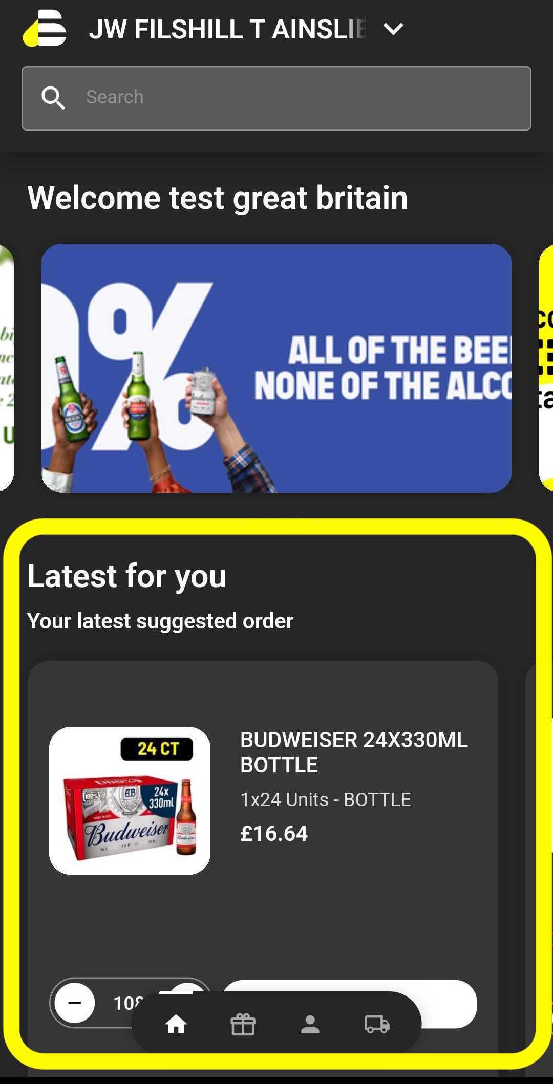 Placing an order in BEES App BEES